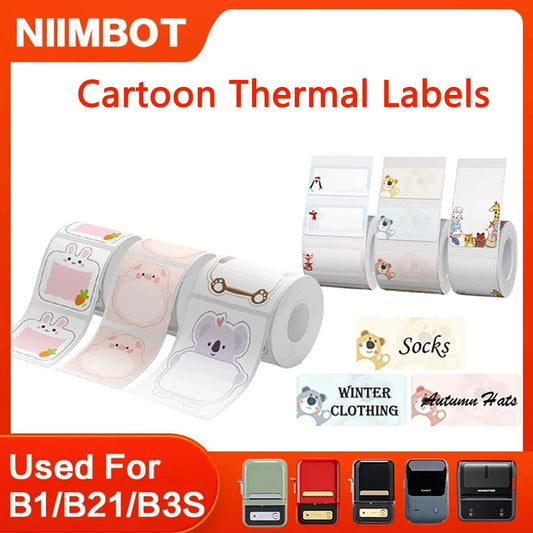 Niimbot B21/B1 Thermal Label Paper Color Waterproof UV Stickers Self-adhesive Price Tag Stickers For B21/B1 Mini Thermal Printer