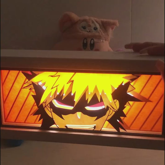 Anime 3D Shadow Lamp Manga Night Light Laser Carving Paper Lamp Light Box Table Lamp Room Decoration Perfect for Party and Gift