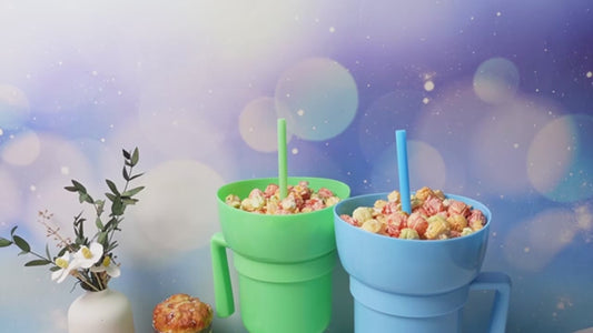 2 IN 1 Creative Popcorn Snack Cup